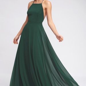 Mythical Kind of Love Dark Green Maxi Dress
